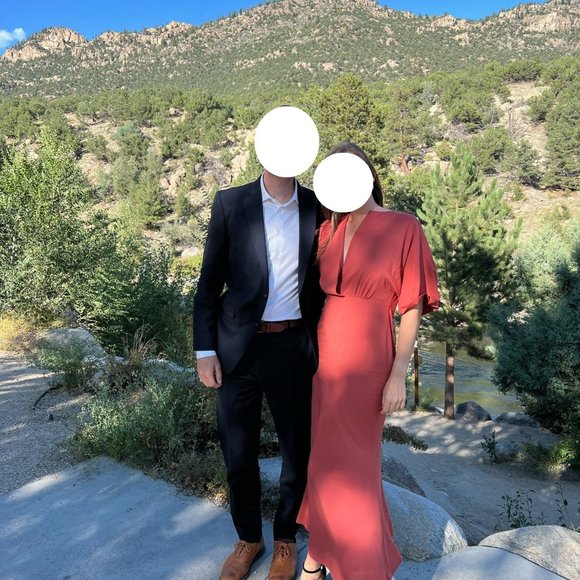 Alexia Admor NAOMI DRAPED DRESS - Rust - Size 10 - Picture 7 of 9